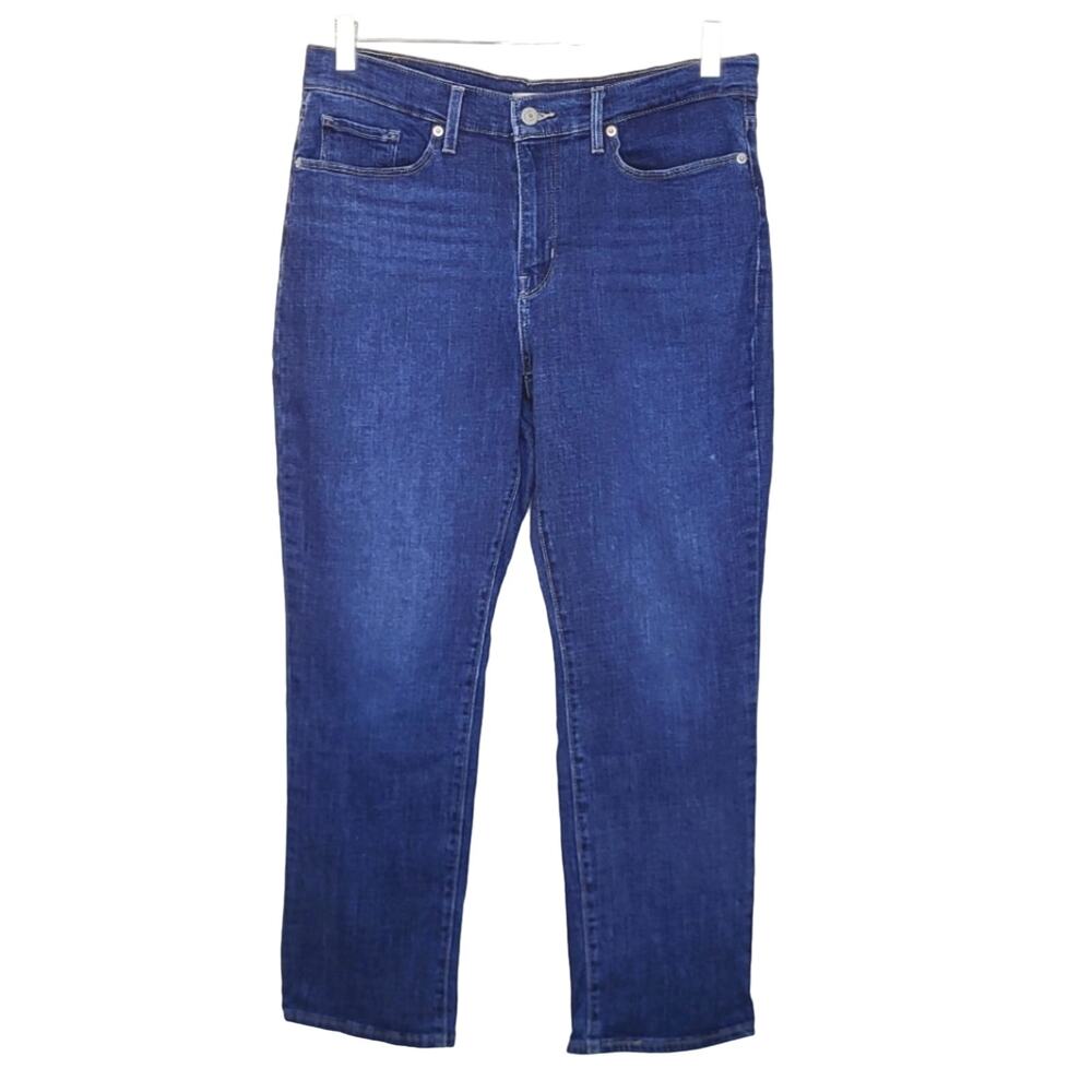 Levi's Womens sze 31 Classic Straight High Rise Leg Dark Wash Denim Ankle Jeans